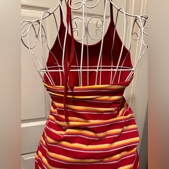 Vintage 90s Old Navy Cotton Retro Style Stripe Halter Top - Picture 5 of 9